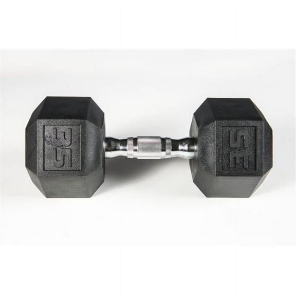 York Barbell 37012 York Premium Pvc Hex Dumbbell with Chrome Ergo Handle - 35 lbs
