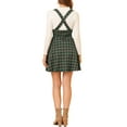thumbnail image 3 of Allegra K Women's Pinafore Tartan Checks Braces A-Line Suspender Skirt, 3 of 6