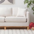 Gap Home Upholstered Wood Base Sofa, Cream