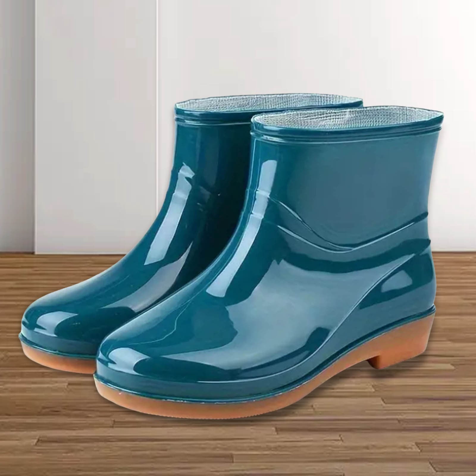 IUJSOY Women's Short Ankle Rain Boots Waterproof Lightweight Garden Work Rain Shoes for Women