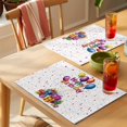 thumbnail image 4 of Happy Birthday Placemats Set of 12 Watercolor Balloon Gifts Patterns Place Mats Indoor Wipeable Table Mats Washable Cloth Dining Table Placemats for Kitchen Holiday Party Home Decor 13x19 Inch, 4 of 9