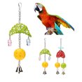 thumbnail image 2 of Parrot Bell Toy Heart Moon Decor Bite-resistant Parrot Chew Toy Bird Hanging Toy, 2 of 8