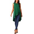 thumbnail image 2 of INSPIRE CHIC Women's High Low Hem Sleeveless Tunic Top Crewneck Dressy Casual Shirts, 2 of 5