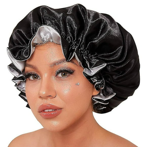 Silk bonnet for natural hair, bonnets for black women, satin bonnet for long hair for sleeping, large silk hair wrap for curly hair, bonnet for snow