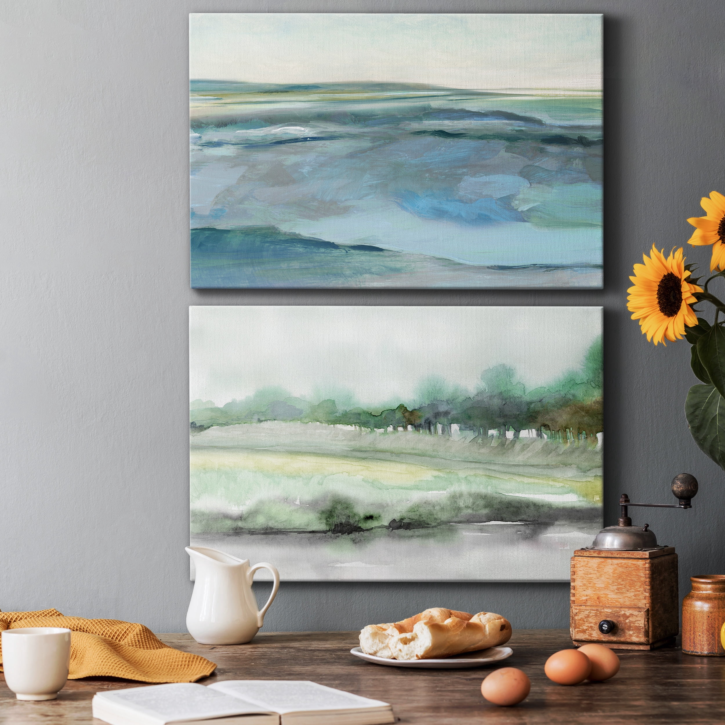 Low Tide Premium Gallery Wrapped Canvas - Ready to Hang - Set of 2 - 24 x 36 Each