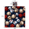 thumbnail image 2 of Baseball Canvas Beach Blanket Picnic Mat - Oversized Outdoor Rug for Beach, Camping, and Picnics - 63 x 55 inches Large Size with Premium Material for Comfort and Durability, 2 of 6