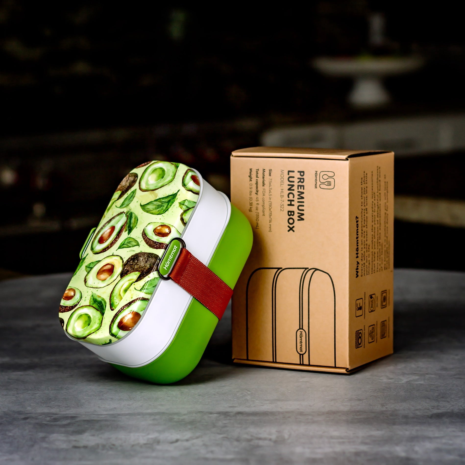 Premium Leakproof Bento Lunch Box Avocado Green Bento Box for Adults