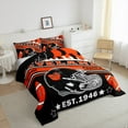 thumbnail image 3 of Manfei Rugby City Silhouette Full Size Comforter Sets,Sports Theme Bedding Comforter Set,Cleveland Bedding Sets For Teens,Ultra Soft Bedroom Decor Reversible,3-Piece, 3 of 8