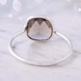 thumbnail image 3 of Cushion Cut Smoky Topaz Engagement Ring 925 Sterling Silver Bezel Set Solitaire Ring Brown gemstone Ring Anniversary Gift For Sister, 3 of 3
