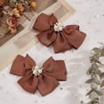 thumbnail image 4 of 1box 2 Pcs Shoe Clips Camel Pearl Removable Shoe Buckle Decorations Elegant Wedding Party Bag Clothing Hair Accessories for Women, 4 of 7
