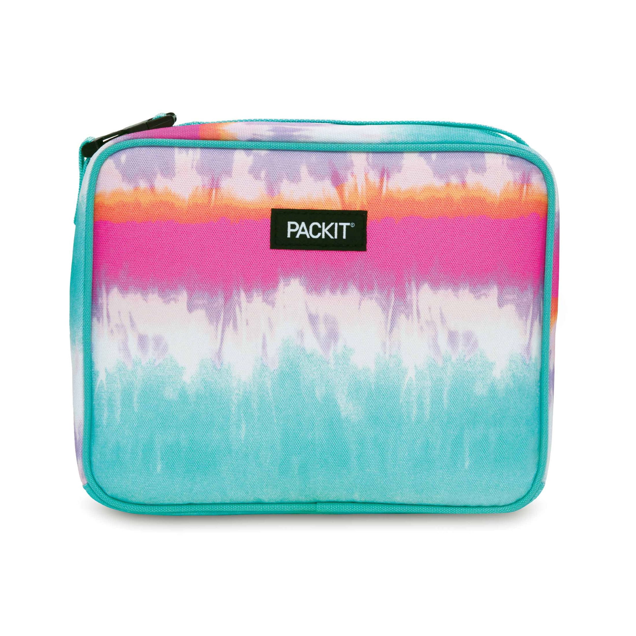 Packit Freezable Classic Lunch Box, Tie Dye Sorbet, Reusable Lunch box, BPA Free, Non Toxic Poly Canvas