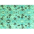 thumbnail image 1 of Ahgly Company Indoor Rectangle Oriental Turquoise Blue Modern Area Rugs, 2' x 3', 1 of 4