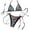 C-Blue614, variant on DHFJKG Bikini Swimsuits For Women Two Piece Beach Outfits Floral Summer Side Tie Halter Triangle Top With Thong Bottoms Trendy Beachwear