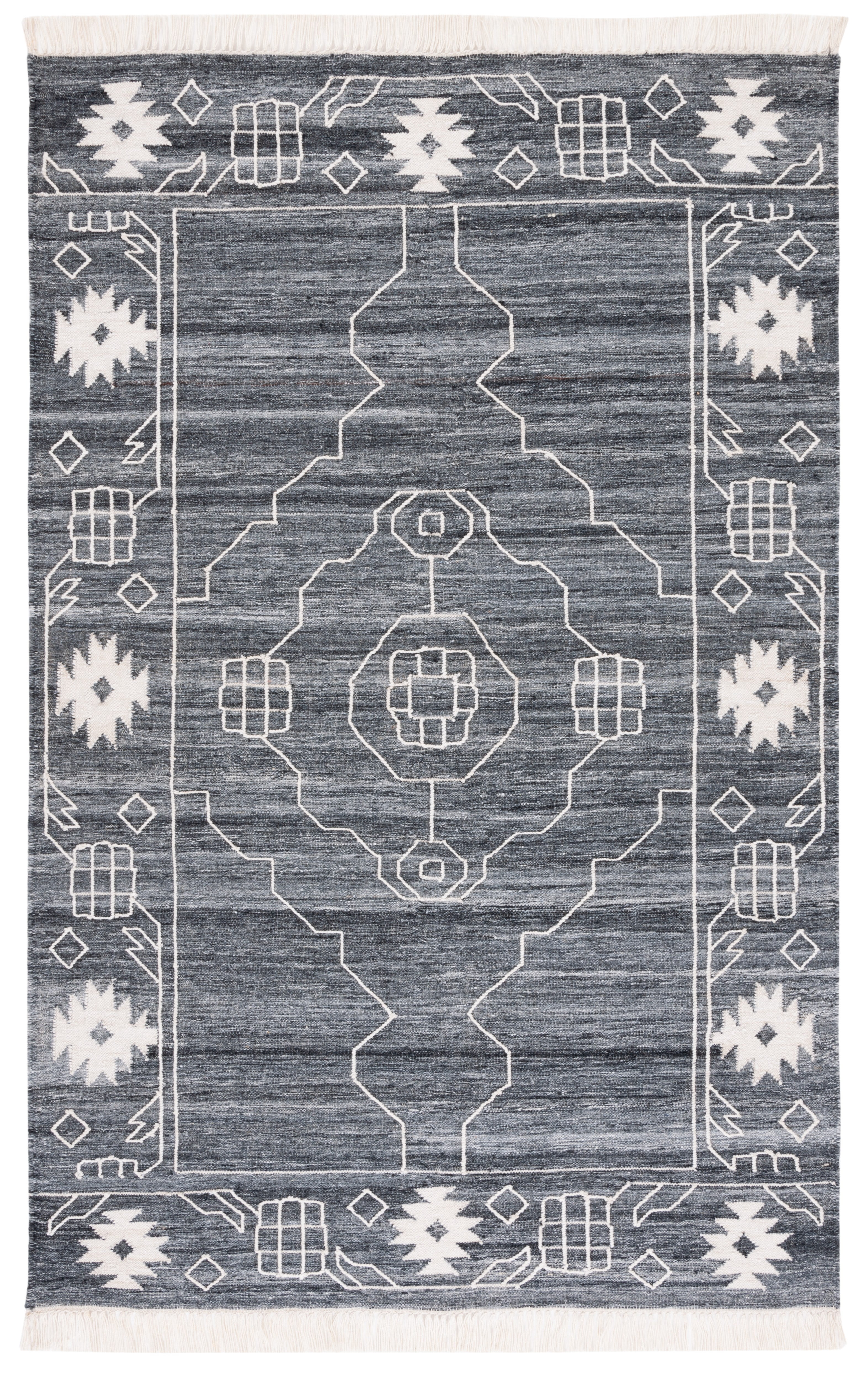 Safavieh Kilim Adair Geometric Area Rug, Black/Ivory, 3' x 5'