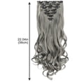 thumbnail image 3 of Ensemble de 7 Pcs Perruque à Clip Mat Cheveux Bouclés Grande Perruque Ondulée, Pull Toupie, 3 of 4