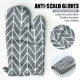 thumbnail image 3 of LNGOOR Prevent Hot Hands Heat Resistant Cotton Gloves Mitts for Grilling, BBQ, Kitchen, Cooking, Baking, Pots, Pans, Smoking and Oven, 3 of 8