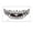 B, variant on Halloween Mouth Sticker, Scary Grin Temporary Face Decal, 1 Sheet, Creepy Teeth Design, Costume Makeup Accessory, Cosplay Party Decor for Adults