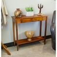 thumbnail image 5 of Casual Contemporary Living Solid Acacia Console Table with Drawer & Bottom Shelf- Mahogany, 5 of 6