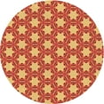 thumbnail image 1 of Ahgly Company Machine Washable Indoor Round Transitional Beer Orange Area Rugs, 8' Round, 1 of 7