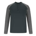 thumbnail image 4 of hotojiny Men's Henley Shirts Long Sleeve Lightweight Button Pullover Casual Fashion Colorblock Slim Fit Golf Tee Tops with Pocket, 4 of 5