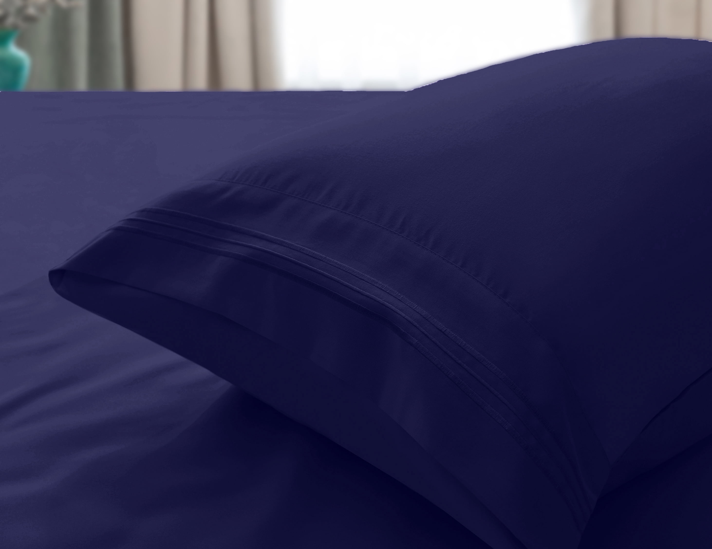 Luxury Bamboo Derived Rayon Queen Size Pillowcase Set, Moisture Wicking