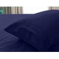 thumbnail image 3 of Smyrna King/California King Size Bamboo Derived Rayon Sheets Set, Deep Pockets, Softer Than Cotton, Luxury Sheet Set, Moisture Wicking, No Fading, High Quality, King/California King Size, Navy Blue, 3 of 5