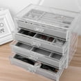 thumbnail image 4 of Jewelry Box Multi-Grids Classification Storage Flannel Necklace Rings Earrings Storage Case for Home, 4 of 8