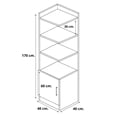 thumbnail image 4 of Mueble Esquinero de Melamina Anel– Estantería Organizadora con Estantes y Repisas, Diseño Moderno Minimalista para Sala, Oficina o Dormitorio, 4 of 6