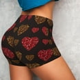 thumbnail image 4 of Haiem Gold Glitter Heart No Front Seam Biker Shorts for Women Yoga Workout Gym Bike Shorts with Tummy Control Moisture-Wicking-Large, 4 of 9
