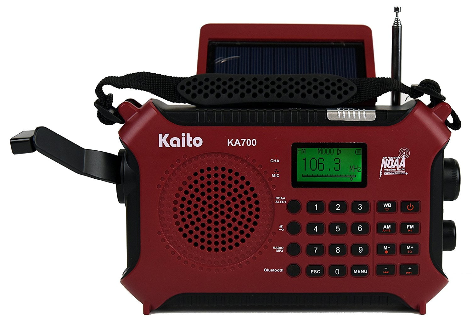 Kaito KA700 AM FM NOAA Weather Radio with Build in Recorder Bluetooth