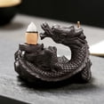 thumbnail image 4 of Luckyn Ceramic Dragon Smoke Waterfall Backflow Incense Burner Censer Home Decor, 4 of 10