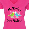 thumbnail image 4 of Inktastic Budgie Parakeet Budgerigar Pet Women's V-Neck T-Shirt, 4 of 5