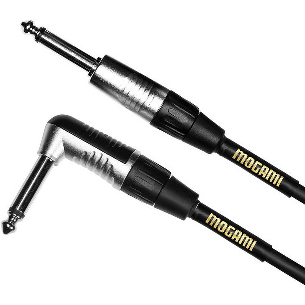 Mogami CorePlus 1/4" TS Male to 1/4" TS Right-Angle Male Instrument Cable (20')