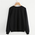 thumbnail image 4 of Bjutir Womens Sweatshirts Fashion Casual Cat Print Round Neck Sweater Loose Long Sleeve Pullover Black, 4 of 5