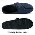 Diabetic Slippers Shoes for Men Arthritis Edema Adjustable Closure Memory Foam House Shoes, Blue