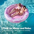 thumbnail image 2 of FANNGYX Radeau Gonflable Rose pour Bain de Soleil, 72 Pouces x 65 Pouces Chaise Longue de Bronzage avec Oreiller pour Plaisir d'Été LG618-343, 2 of 5