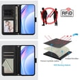 thumbnail image 3 of Flip Case for Samsung Galaxy A01 RFID Blocking Magnetic Clasp Wallet Case with 3 Card Slots and Kickstand Function, 3 of 4