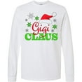 thumbnail image 3 of Inktastic Gigi Claus with Christmas Santa Hat and Snowflakes Long Sleeve T-Shirt, 3 of 5