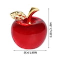thumbnail image 2 of Crystal Apple Decoration Festive Holiday Birthday Valentine's Day Gift Car Ornament Tabletop Home Decor Accent Collectible Figurine 2 inch Green, 2 of 5
