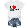 thumbnail image 4 of AQUARIVE T-Shirts à Manches Courtes pour Femmes, Impression Tendance, Col Rond, Coton Confortable, Été, Décontracté, Blanc P, 4 of 5
