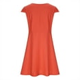 thumbnail image 6 of Admvng Womens Dresses Summer Temperament Solid Color Casual Cool Gentle Short Dress S-5XL, 6 of 6