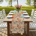 thumbnail image 4 of Fall Leaves Table Runner, Farmhouse Retro Botanical Floral Washable Cotton Linen Table Runners 72 Inches Long, Dresser Scarf Runner for Dining/Coffee/Kitchen/TV Stands/Cabinets 14''x72'', 4 of 9