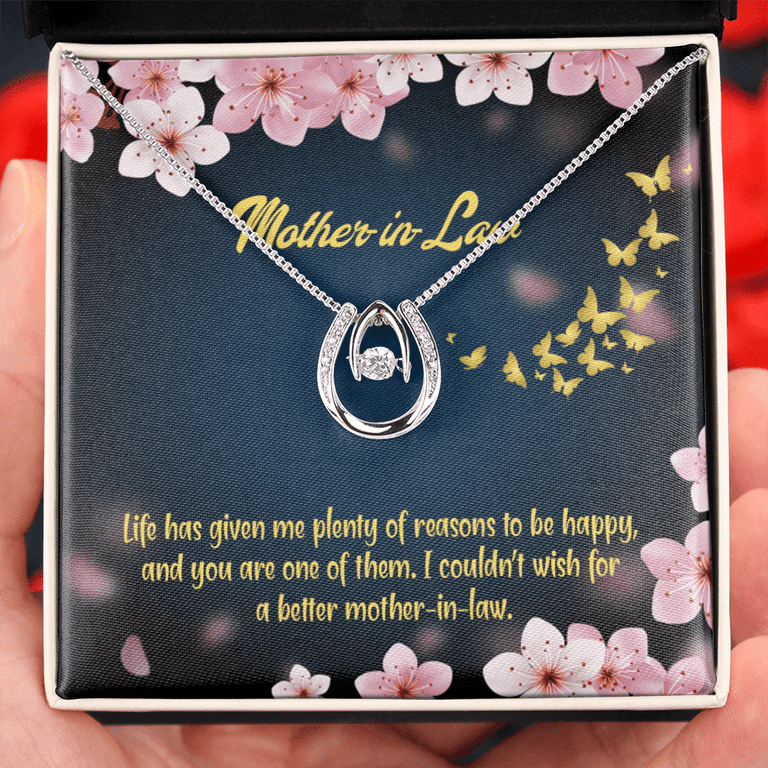 Mother in Law Necklace, Mother-in-law Gift, Mom Gifts, Wedding Gift, Valentine's Day, Mother's Day Gift, Jewelry Gifts Tpt432nl - White Gold, Love