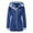 Blue, variant on Caywon Women's Casual Jacket Lapel Zipper Long-Sleeve Loose Soft Top Waist-Tied Outdoor Jacket Lightweight Waterproof Warm Windbreaker Long Coat