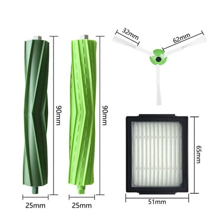 

Suitable for iRobot roomba i7 E5 E6 cleaning robot accessories (3 * filter element 2 pairs * main brush 5 * side brush 6 * dust bag 1 brush)