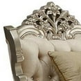 thumbnail image 7 of Benzara Fabric Upholstery Rolled Arm Chair With Two Pillows, Champagne-Color:Gold, 7 of 7