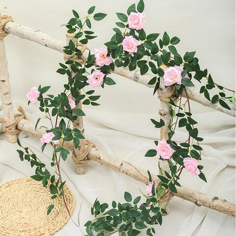 Visland Artificial Vines Flower Wall Hanging Faux Rattan Plant Flower Home  Decor for Wall Indoor Outdoor Hanging Baskets Wedding Garland Office  Outdoor Greenery Wall Decor 