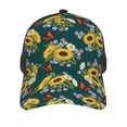 thumbnail image 3 of Lsque Sunflowers Printed Trucker Hat - Baseball Cap for Men Women - Breathable Mesh Side, Adjustable Fit - for Casual Wear, 3 of 7