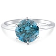 thumbnail image 4 of Pompeii 2Ct Blue Diamond Solitaire Engagement Ring in 14k White or Yellow Gold Lab Grown, 4 of 4
