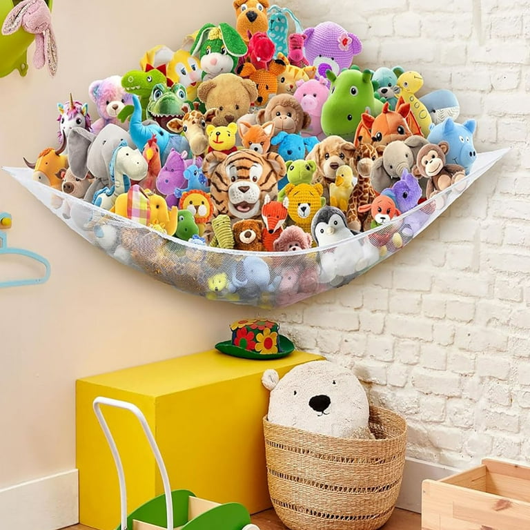Hanging Storage Corner Kids Hammock Toy Net,Organize Kid's Stuffed animals,  Plush Toys, 1 Pack 